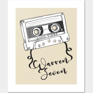 Good Vibes Warren zevon // Retro Ribbon Cass Posters and Art